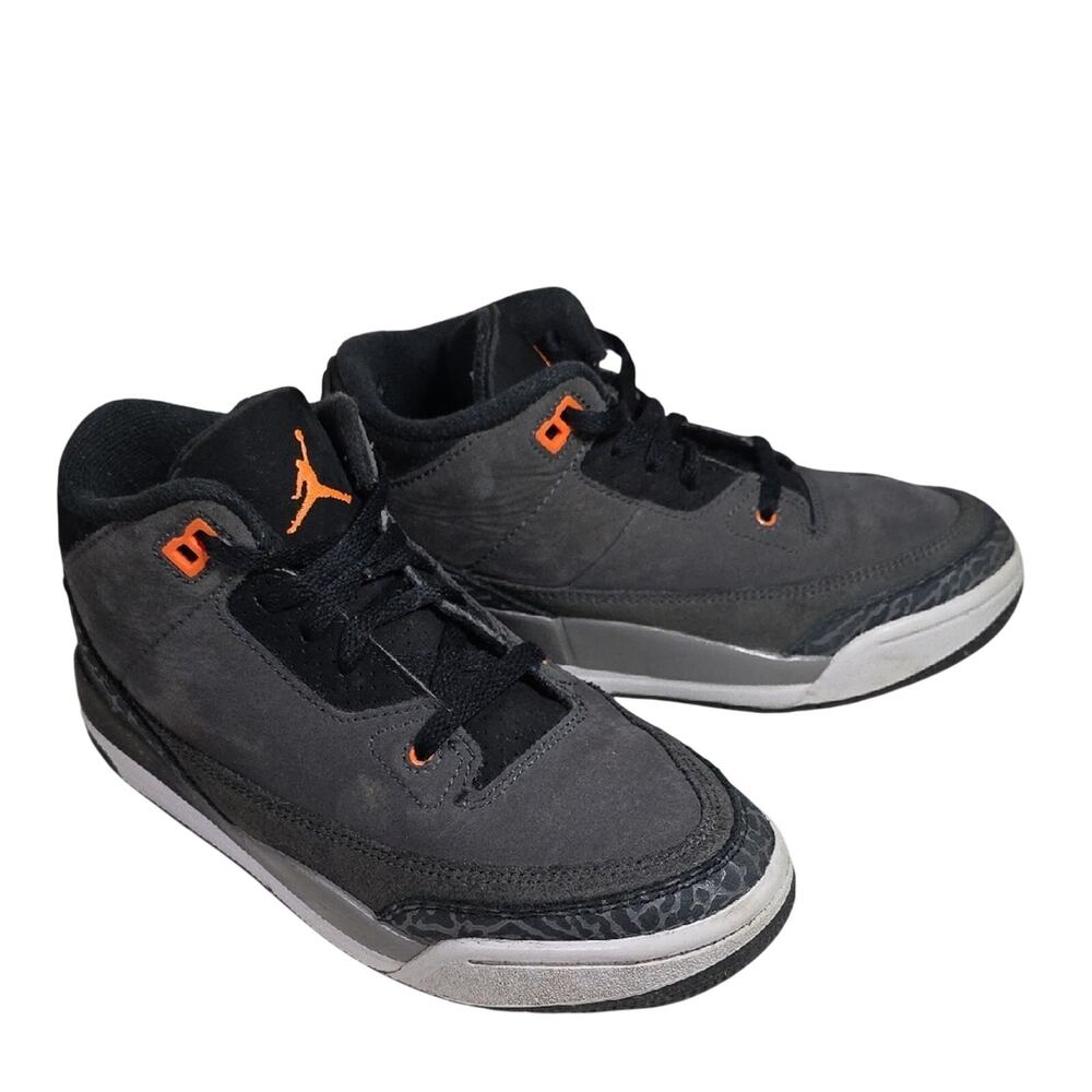 Nike Jordan 3 Retro Fear Sneakers Kids Size 3Y